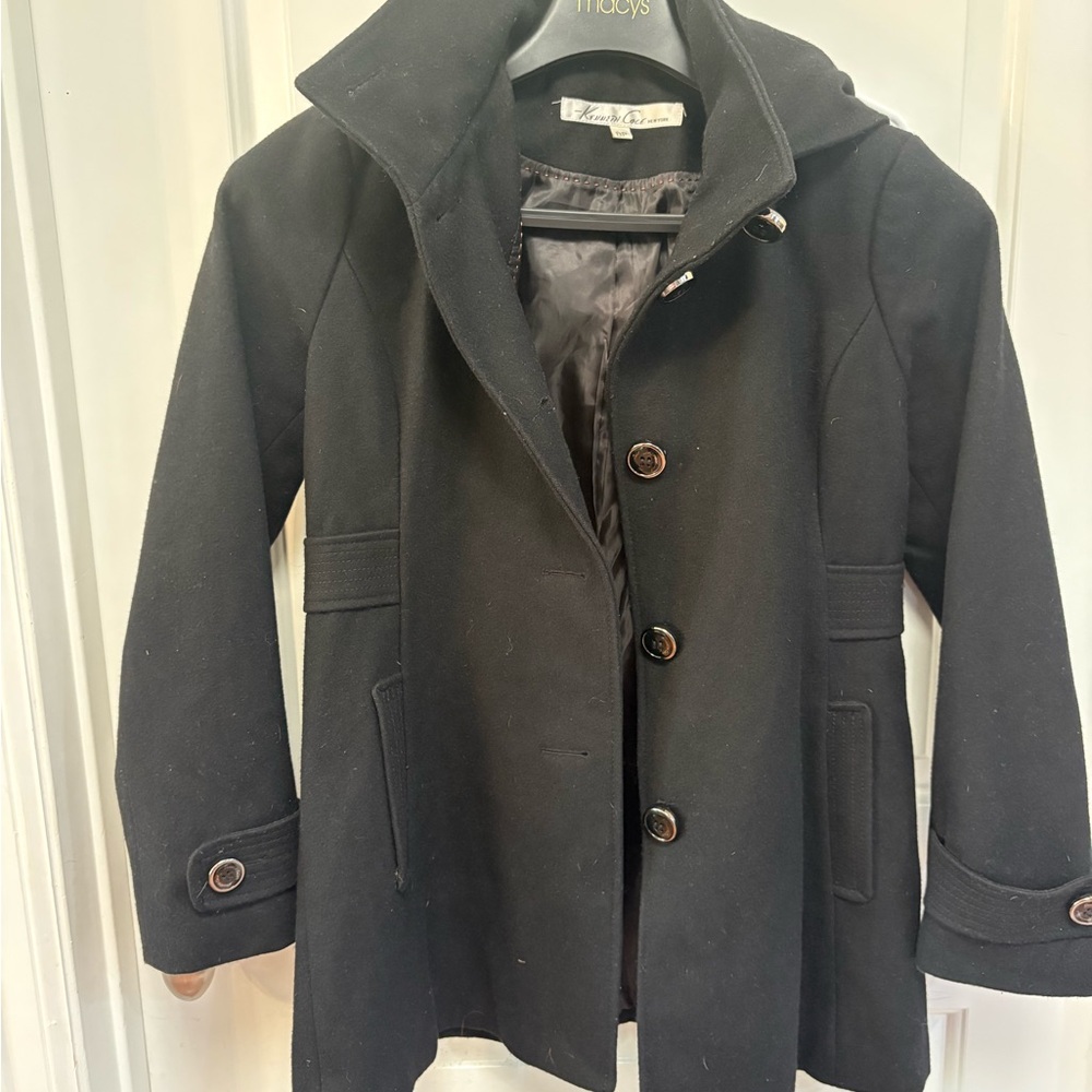 Kenneth Cole Black Pea Coat